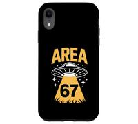 Funny Area 67 UFO Alien Viral Slang Conspiracy Gen Z Humor Case for iPhone XR