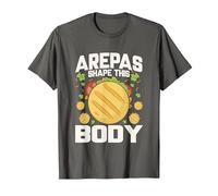 Funny Arepa Colombian Food Arepas T-Shirt, Men, Asphalt Grey, Large