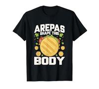 Funny Arepa Colombian Food Arepas T-Shirt, Men, Black, 3X-Large