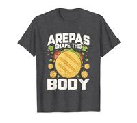 Funny Arepa Colombian Food Arepas T-Shirt, Men, Dark Heather Grey, Large