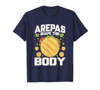 Funny Arepa Colombian Food Arepas T-Shirt, Men, Navy Blue, XX-Large