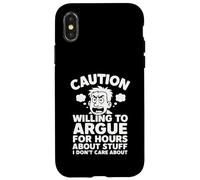 Funny Arguing Debating Joke Sarcasm Dad Fathers Day Uncle Case for iPhone X/XS