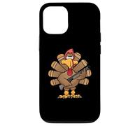 Funny Armed Turkey Thanksgiving Cartoon Case for iPhone 12/12 Pro