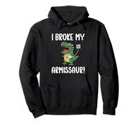 Funny Armissaur Get Well Broken Arm Dinosaur with Cast Arm Pullover Hoodie