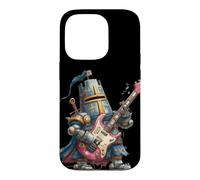 Funny Armored Guitarist with Guitar for Knight Lovers Case for iPhone 14 Pro