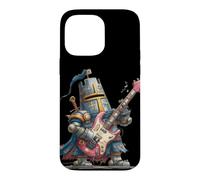 Funny Armored Guitarist with Guitar for Knight Lovers Case for iPhone 14 Pro Max