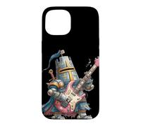 Funny Armored Guitarist with Guitar for Knight Lovers Case for iPhone 15