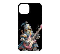 Funny Armored Guitarist with Guitar for Knight Lovers Case for iPhone 15 Plus