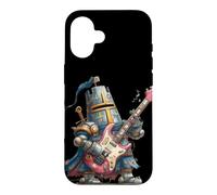 Funny Armored Guitarist with Guitar for Knight Lovers Case for iPhone 16
