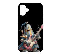 Funny Armored Guitarist with Guitar for Knight Lovers Case for iPhone 16 Plus