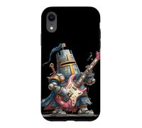 Funny Armored Guitarist with Guitar for Knight Lovers Case for iPhone XR
