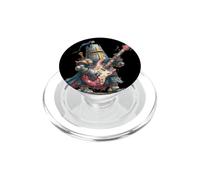 Funny Armored Guitarist with Guitar for Knight Lovers PopSockets PopGrip for MagSafe