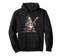 Funny Armored Guitarist with Guitar for Knight Lovers Pullover Hoodie