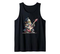Funny Armored Guitarist with Guitar for Knight Lovers Tank Top