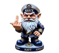 Funny Army 250th Anniversary Gnome Statue,Salute To Military Personnel,Handcrafted 3d Military Gnome Statue Decoration (Style A)