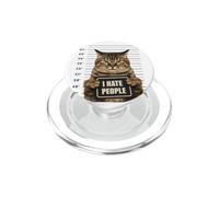 Funny Arrested Criminal Cat Mugshot I Hate People Cat Lover PopSockets PopGrip for MagSafe
