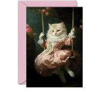 Funny Art Birthday Card for Men Women - Swing Out Hiss-ter - Awesome Greeting Card for Friend Family Colleague Son Daughter Mum Dad Sister Brother Nan Grandad, 5x7 Inch Joke Greeting Cards Gift