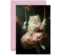 Funny Art Birthday Card for Men Women - Swing Out Hiss-ter - Awesome Greeting Card for Friend Family Colleague Son Daughter Mum Dad Sister Brother Nan Grandad Cousin, A5 Joke Greeting Cards Gift