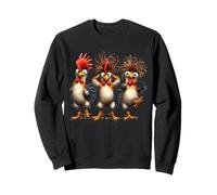 Funny Art Crazy Chicken Family Sweatshirt
