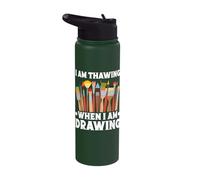 Funny Art Painter I Defrost When I Draw Artist Stainless Steel Insulated Water Bottle