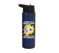 Funny Art Painter Portrait is The Artist Drawing Punchline Stainless Steel Insulated Water Bottle