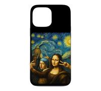 Funny Art Selfie Mona Lisa Girl Pearl Earring Scream Case for iPhone 13 Pro Max