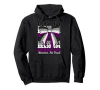 Funny Asexual Pride Flag Girl Error 404 Attraction Not Found Pullover Hoodie