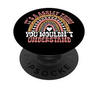 Funny Ashley Name Leopard Funny Ashley Birthday Quote Ashley PopSockets Swappable PopGrip