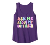 Funny Ask Me About My Butt Rash Embarrassing Adult Humor Tank Top