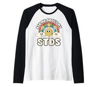 Funny Ask Me About My Stds Inappropriate Adult Humor Pun Raglan Baseball Tee