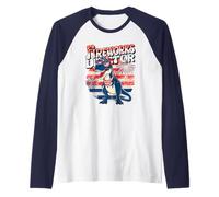Funny Assistant Fireworks Director T-Rex Safety Technician Raglan Baseball Tee