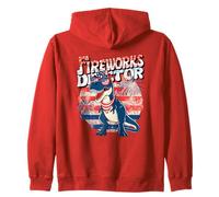 Funny Assistant FIREWORKS DIRECTOR T-Rex Safety Technician Zip Hoodie