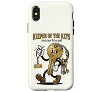 Funny Assistant Principal Keeper of the Keys Cartoon AP W ase for iPhone X/XS