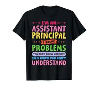 Funny Assistant Principal Problem Solver Design T-Shirt