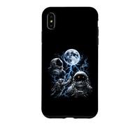 Funny Astronaut Cosmic Storm Howling Moon Meme Space Design Case for iPhone XS Max