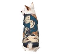 Funny Astronaut Dinosaur Rocke Print Small Dogs Warm Hoodie, Soft And Breathable Sweatshirt, Easy To Wear Jumper For Winter And Fall, Cold Weather Hooded Coat Pullover