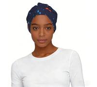 Funny Astronaut Dinosaur Rocket Print Elastic Lady Headscarf Hat Breathable Head Wrap Beach Vacation Outdoor Activities