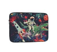 Funny Astronaut Dinosaur Rocket Print Laptop Sleeve 15 inch, Ultra-Thin Computer Bag Notebook Computer Tablet Laptop Bag for Office Daily Commute