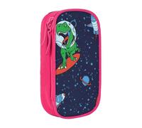 Funny Astronaut Dinosaur Rocket Print Practical Pencil Case Multi-Compartment Office Travel School Art Daily Supplies