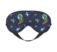 Funny Astronaut Dinosaur Rocket Print Sleeping Eye Cover Eyeshade for Men Women Plane Travel Nap Night Sleeping