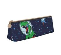 Funny Astronaut Dinosaur Rocket Print Students Supplies Higher Capacity Pencil Pouch Pen Case School Travel Office Desk