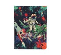 Funny Astronaut Dinosaur Rocket Printed Laptop Sleeve Bag 13-Inch - Leather Laptop Sleeve Case Shockproof Protective Computer Cover Bag