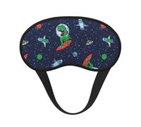 Funny Astronaut Dinosaur Rocket Sleep Mask, Eye Mask, Light-Blackout Design Ultra Soft & Comfortable for Men, Women