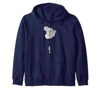 Funny Astronaut Holding Planet Balloons on Space Birthdays Zip Hoodie