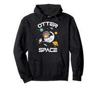 Funny Astronaut Kids Boys Girls Kawaii Lover Otter Space Pullover Hoodie