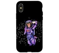 Funny Astronaut Monkey Chimpanzee Selfie, Space Humor Meme Case for iPhone X/XS