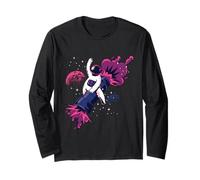 Funny Astronaut riding a Bazooka Long Sleeve T-Shirt