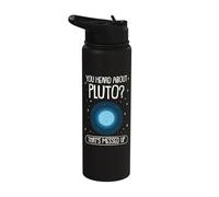 Funny Astronomy Joke Pluto Planet Science Nerd Humor Galaxy Stainless Steel Insulated Water Bottle