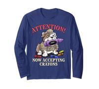Funny Attention Now Accepting Crayons Jarhead Eater Grunt Long Sleeve T-Shirt
