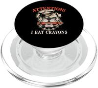 Funny Attention Soldier I EAT CRAYONS Our Troop Military Dog PopSockets PopGrip for MagSafe